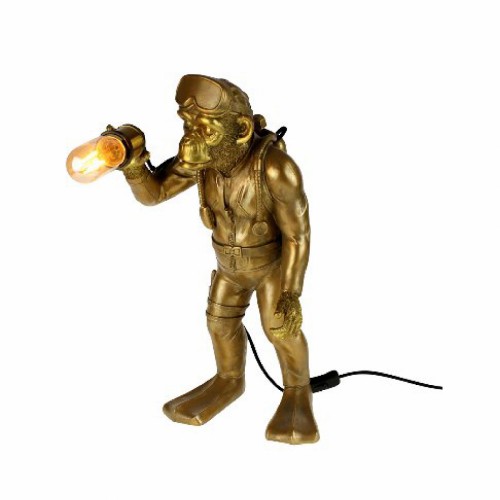 Настільна лампа ZELENA Мавпа дайвер золота В50