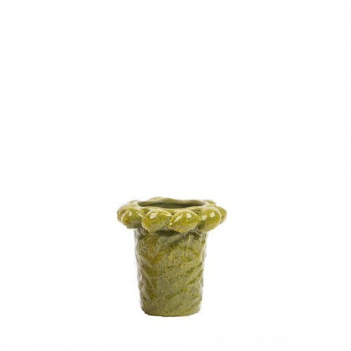 Ваза керамічна ZELENA Лимони мікс зелена В16