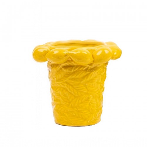 Ваза керамічна ZELENA Лимони мікс жовта В16