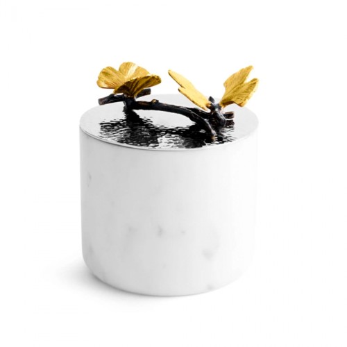 Аромасвеча Michael Aram Butterfly Ginkgo в мраморном подсвечнике В11