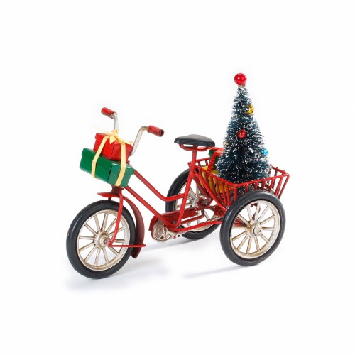 Новорічна статуетка Inge Glas велосипед червоний В16