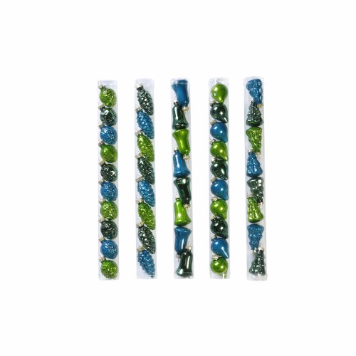 Набор елочных игрушек мини Inge Glas зелено-голубые а5