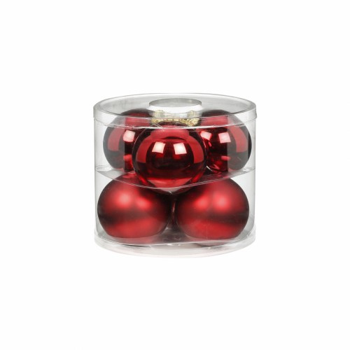 Новогодние шары Inge Glas х6 Д10 бордовые красные