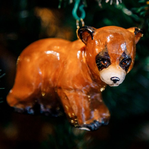 Ялинкова іграшка Komozja Ведмедик клишоногий коричневий