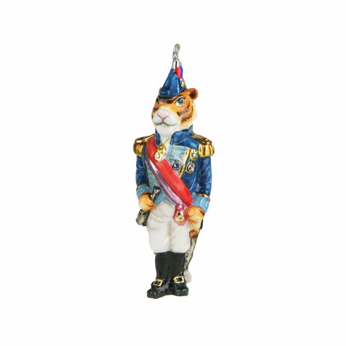 Елочная игрушка Komozja Тигр Адмирал в синем