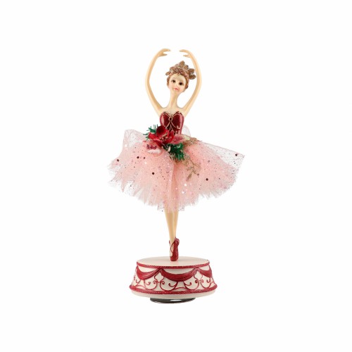 Музична скринька ZELENA Балерина в рожевій пачці руки нагору В30