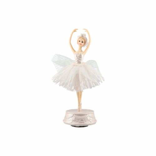 Музыкальная шкатулка ZELENA Балерина в серебряном руки вверх В30