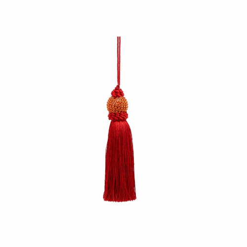 Елочная игрушка ZELENA Подвеска кисточка красная темная В15