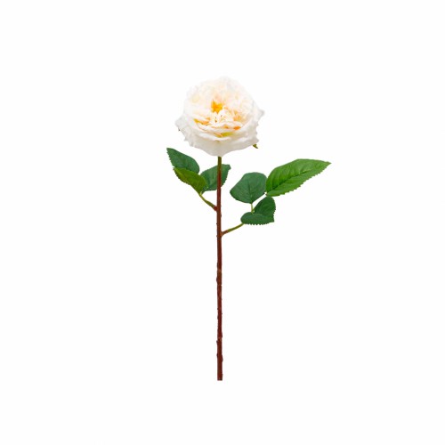 Штучні квіти EDG Троянда біло-жовтогаряча В48