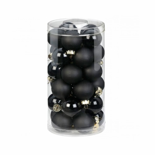 Новорічні кульки Inge Glas х30 Д4 чорні глянцеві та матові