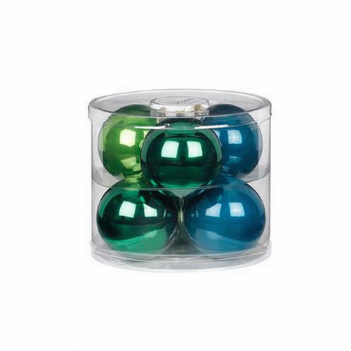 Новорічні кульки Inge Glas х6 Д10 зелені блакитні