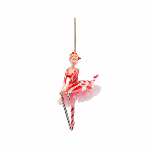 Елочная игрушка EDG новогодняя балерина розовая