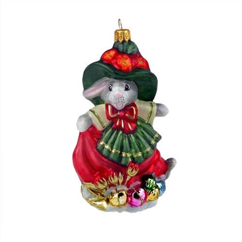 Ялинкова іграшка Символ року Komozja Кролик у капелюсі