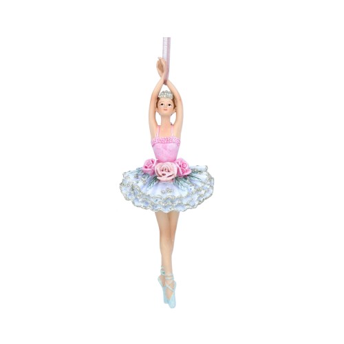 Елочная игрушка Gisela Graham Балерина с розами Мария В15