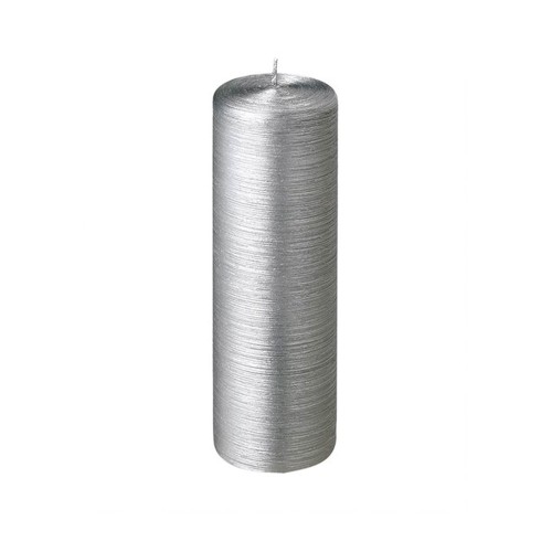 Свеча цилиндр LF Металлик серебряная В25