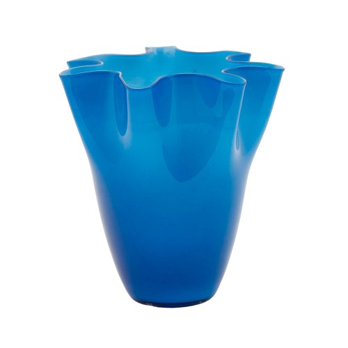 Стеклянная ваза EDG синяя В25