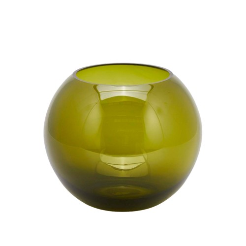 Стеклянная ваза EDG Сфера зеленая В20
