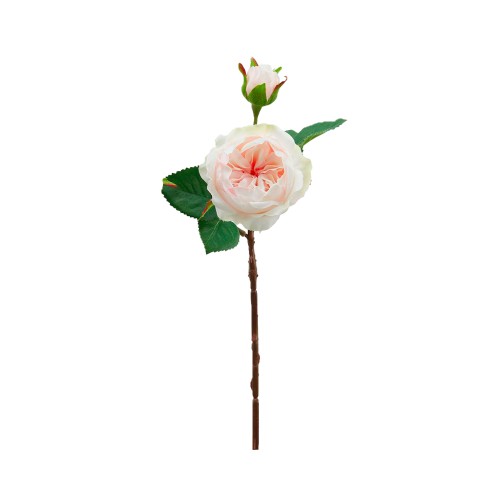 Искусственные цветы EDG Роза бело-розовая В43