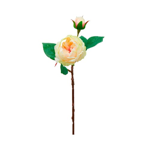 Искусственные цветы EDG Роза бело-персиковая В43