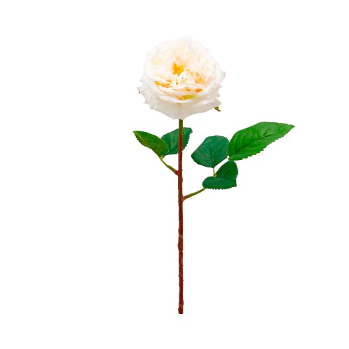 Штучні квіти EDG Троянда біло-жовтогаряча В48
