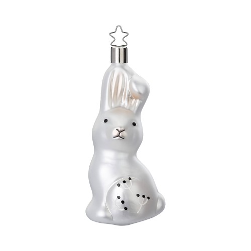 Елочная игрушка Символ года Inge Glas Кролик белый В14