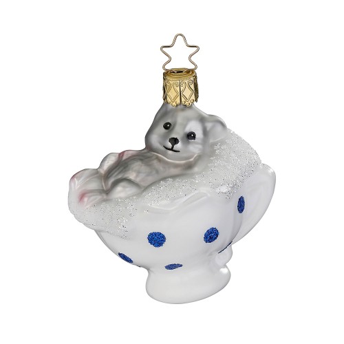 Елочная игрушка Inge Glas Мышка в чашке В8