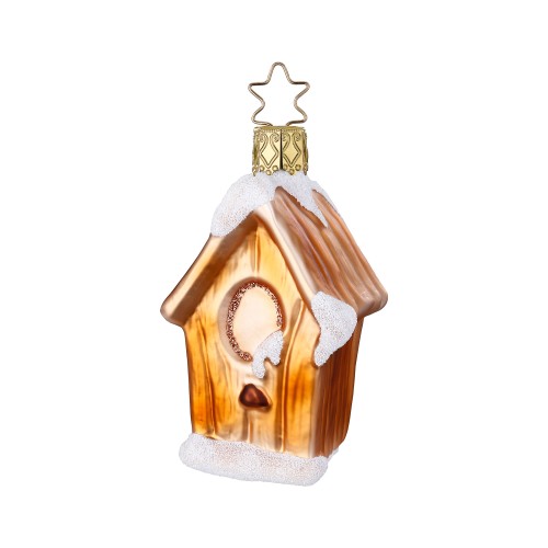 Елочная игрушка Inge Glas Скворечник со снегом В8