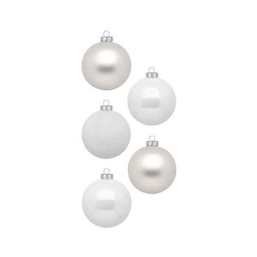 Новорічні кульки Inge Glas х20 Д6 білі