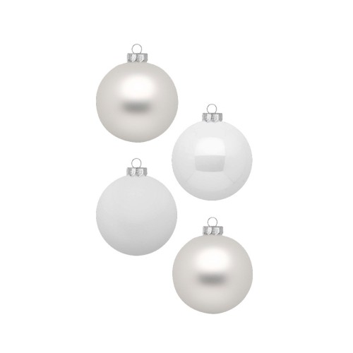 Новорічні кульки Inge Glas х12 Д8 білі