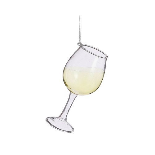 Ялинкова іграшка ZELENA Келих білого вина В8