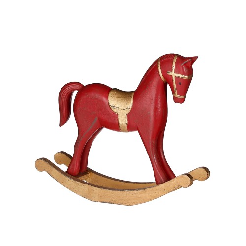 Декоративна статуетка ZELENA Конячка-качалка червона В22