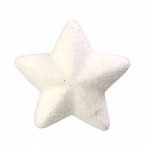 Ялинкова іграшка ZELENA Сніжинка зірка біла Д12