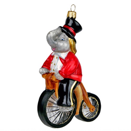 Ялинкова іграшка Komozja Слон на велосипеді В20