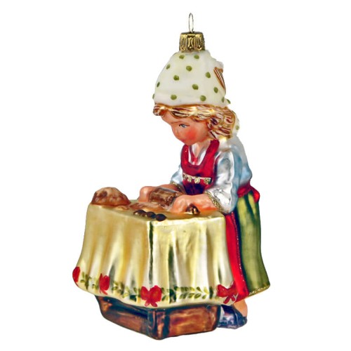 Елочная игрушка Komozja Девочка со скалкой и печеньем