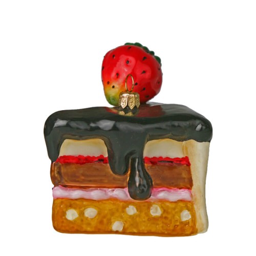 Елочная игрушка Komozja Кусочек торта с клубникой