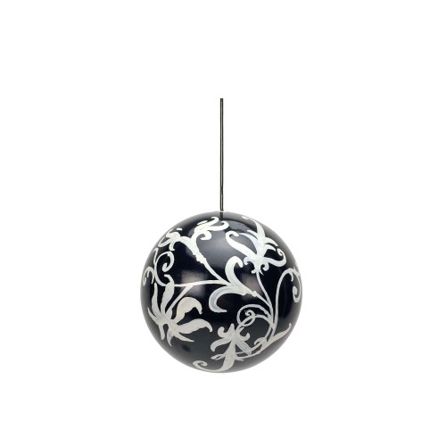 Новорічна кулька ZELENA Art чорно-біла Д6
