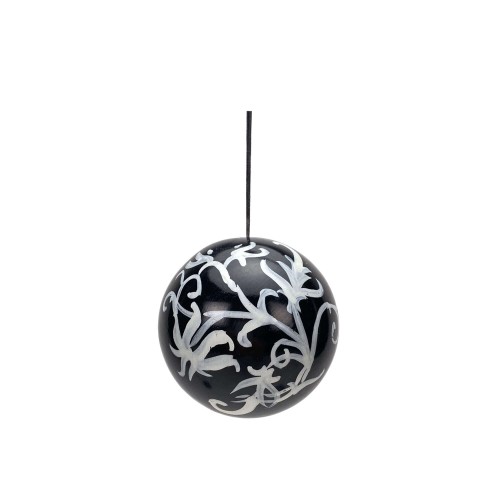 Новорічна кулька ZELENA Art чорно-біла Д10 а2