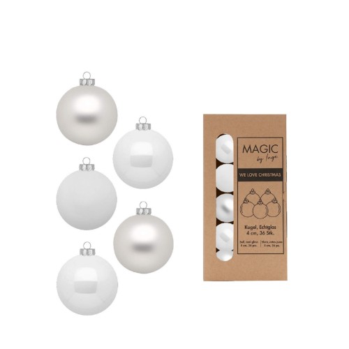 Новорічні кульки Inge Glas х36 Д4 білі