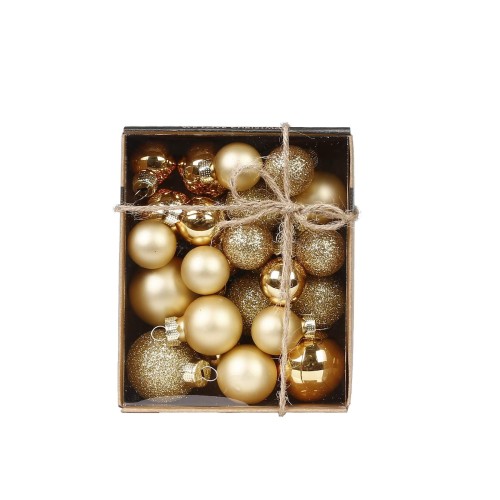 Набір ялинкових кульок Inge Glas золоті мініатюрні