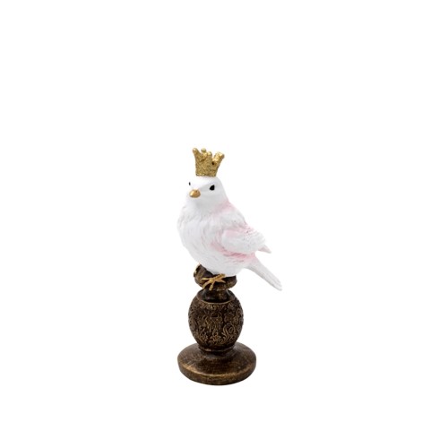 Статуетка ZELENA Пташка в короні біла В20