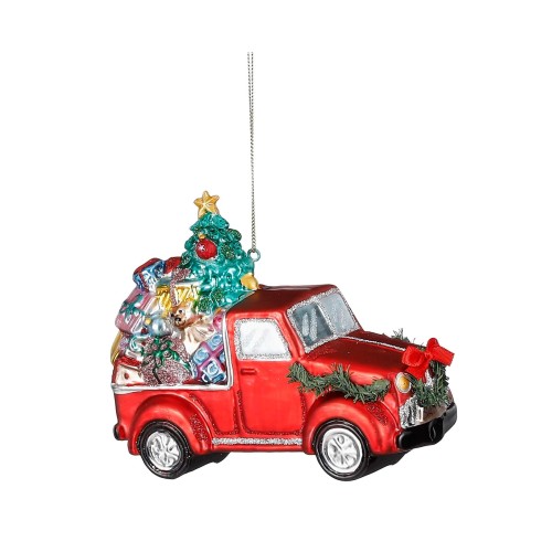 Елочная игрушка ZELENA Авто Грузовик с подарками Д15