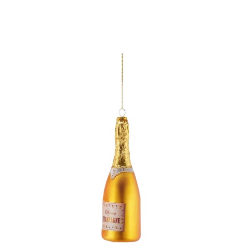 Елочная игрушка EDG Бутылка Шампанского золотая В15
