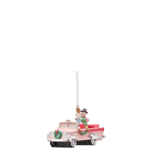 Елочная игрушка EDG Машина розовая Д12