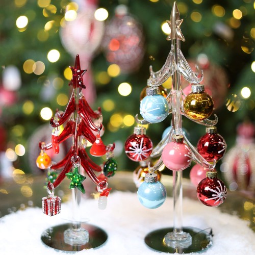 Новогодняя статуэтка ZELENA Рождественская елочка с игрушками В20