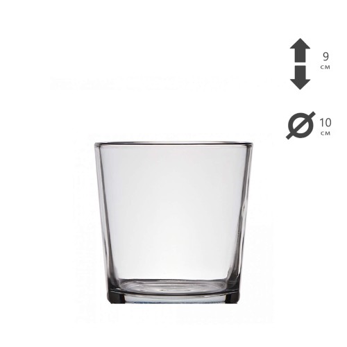 Стеклянная ваза ZELENA Коннер прозрачная 10х9