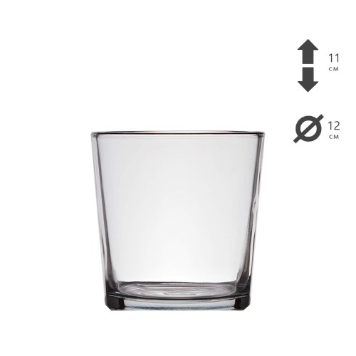 Стеклянная ваза ZELENA Коннер прозрачная 12х11
