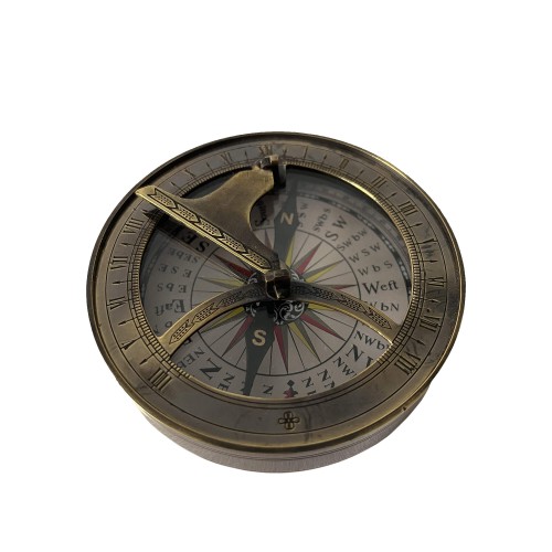 Компас Authentic Models із сонячним годинником бронзовий XVIII століття Д9
