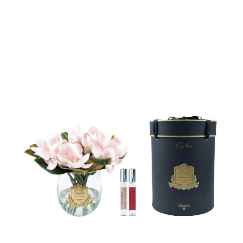 Аромадифузор Cote Noire букет рожевих магнолій в прозорій вазі 2 парфуми золото