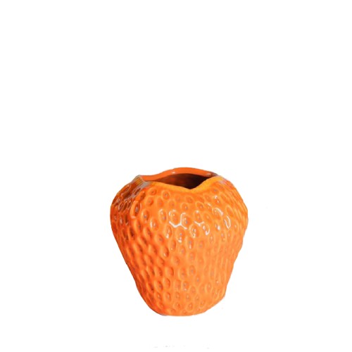 Ваза керамічна ZELENA Полуниця помаранчева В18