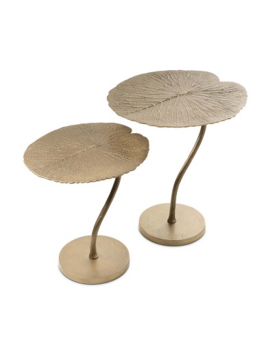 Металлические столики Abhika Лотос золотой набор х2